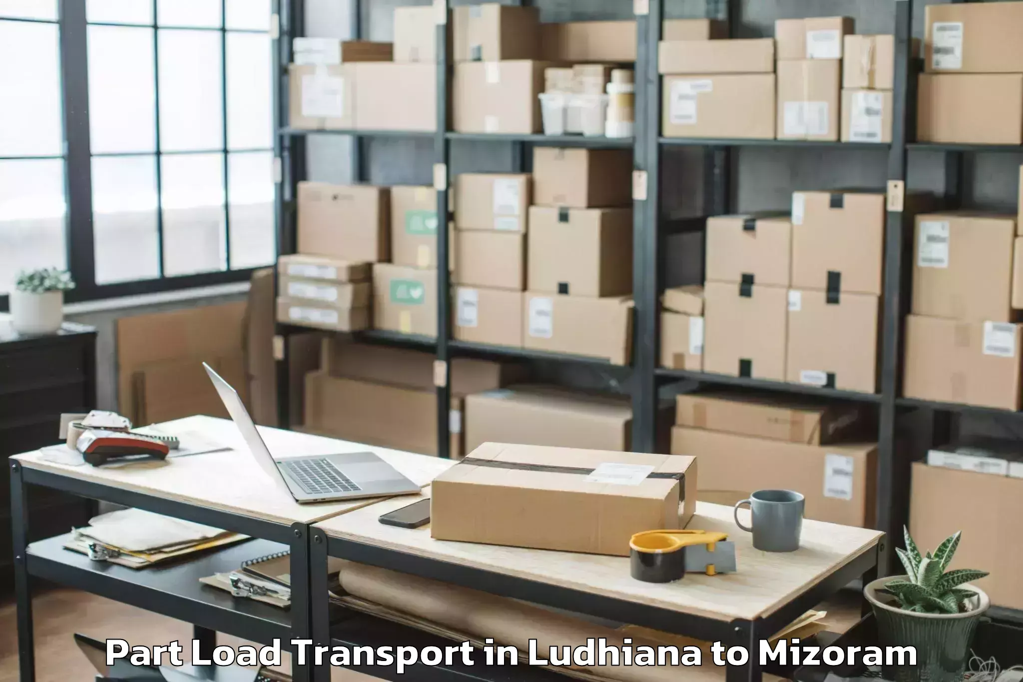 Leading Ludhiana to Kolasib Part Load Transport Provider